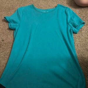just a blue tee